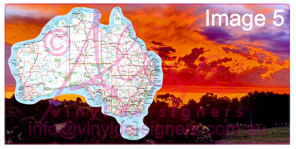 Caravan Picnic Table - Australian Map