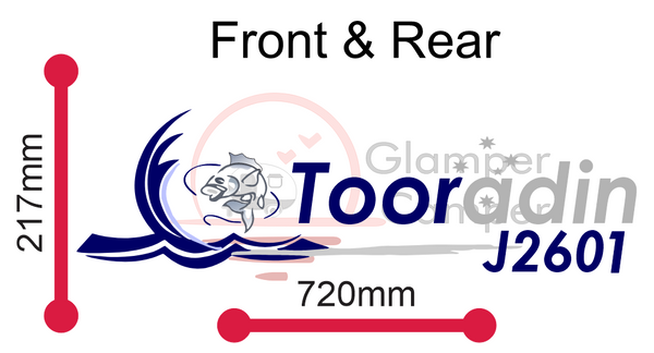 Jurgens Tooradin logo decal - to suit Table/Side or Front boot or Rear