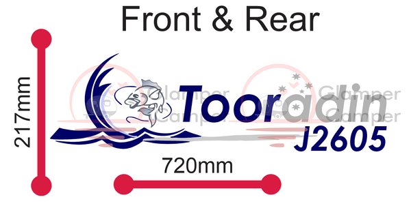 Jurgens Tooradin logo decal - to suit Table/Side or Front boot or Rear