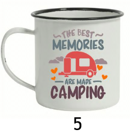 Enamel Mug - Caravan and Camping themed